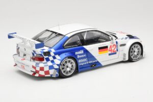 BMW M3 E46 GTR #42 J. Lehto / J. Muller ELMS 2001 Minichamps 1:18 100012192 Metalli — kuva 3 / 8