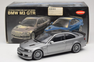 BMW M3 E46 GTR Street Hopeanvärinen Harmaa Kyosho 1:18 08507S Metalli — kuva 8 / 8