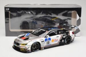 BMW M6 GT3 F13 #18 Schubert Motorsport A. Farfus / J. Krohn 24h Nurburgring 2016 Minichamps 1:18 155162618 Metalli — kuva 6 / 6