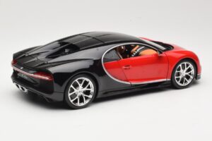 Bugatti Chiron Musta & Punainen Bburago 1:18 18-11040 Metalli — kuva 3 / 8