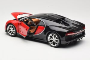 Bugatti Chiron Musta & Punainen Bburago 1:18 18-11040 Metalli — kuva 5 / 8