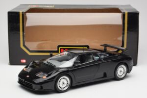 Bugatti EB110 Musta Bburago 1:18 3055 Metalli — kuva 8 / 8