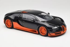 Bugatti Veyron Super Sport World Record Edition Carbon & Orange Minichamps 1:18 100110840 Metalli — kuva 6 / 8