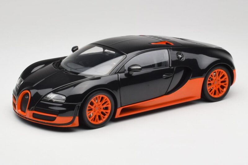 Bugatti Veyron Super Sport World Record Edition Carbon & Orange Minichamps 1:18 100110840 Metalli