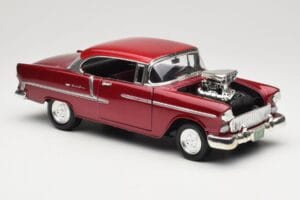 Chevrolet Bel Air Punainen Motormax 1:18 73100TC-M1 Metalli — kuva 6 / 8