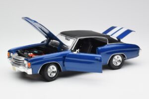 Chevrolet Chevelle SS 454 Sininen Maisto 1:18 531886 Metalli — kuva 2 / 8