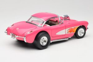 Chevrolet Corvette C1 Gasser Vaaleanpunainen Road Legends 1:18 92019-R1 Metalli — kuva 3 / 8