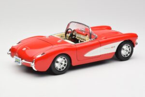 Chevrolet Corvette C1 Roadster Punainen Bburago 1:18 3024 Metalli — kuva 3 / 8