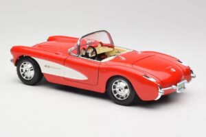 Chevrolet Corvette C1 Roadster Punainen Bburago 1:18 3024 Metalli — kuva 7 / 8