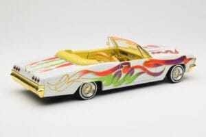 Chevrolet Impala Lowrider White Metallic Hot Wheels 1:18 27635 Metalli — kuva 3 / 8