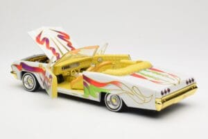 Chevrolet Impala Lowrider White Metallic Hot Wheels 1:18 27635 Metalli — kuva 5 / 8