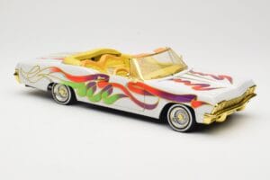 Chevrolet Impala Lowrider White Metallic Hot Wheels 1:18 27635 Metalli — kuva 6 / 8