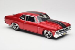 Chevrolet Nova SS Coupe Punainen Maisto 1:18 31083-M1 Metalli — kuva 6 / 8