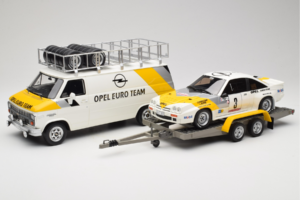 Opel Manta 400 Group B Rally Tour de Corse 1984 Chevrolet G30 Huoltoautolla Otto 1:18 OT491 Hartsi