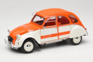 Citroen 2CV Spot Oranssi & Valkoinen Solido 1:18 421183600 Metalli