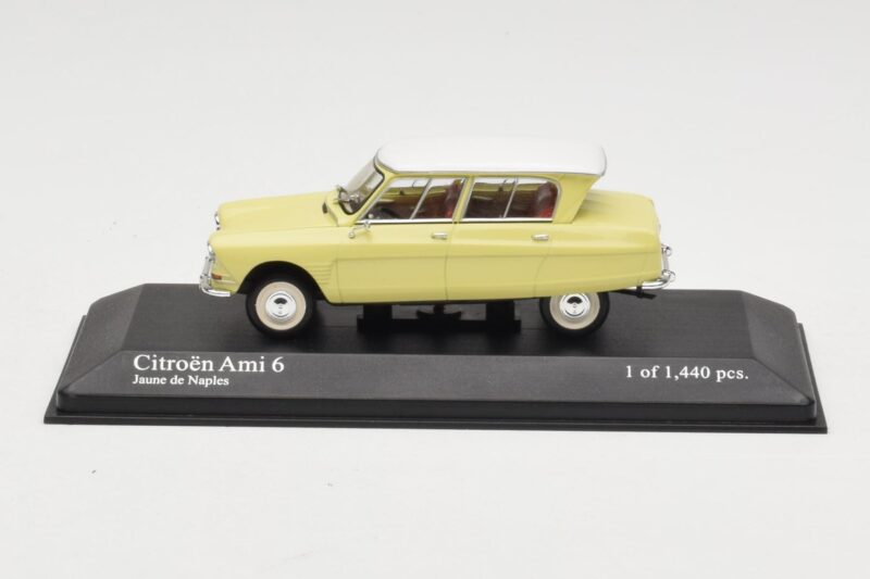 Citroen Ami 6 Keltainen Valkoinen Minichamps 1:43 400111661 Metalli