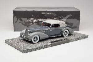Delage D8 120 Avoauto Harmaa & Tummanharmaa Minichamps 1:18 107115134 Metalli — kuva 6 / 6