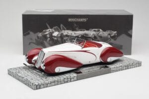 Delahaye Type 135 M Avoauto Valkoinen Punainen Minichamps 1:18 107116161 Hartsi — kuva 6 / 6