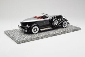 Duesenberg Model J Torpedo Disappearing Top Convertible Coupe Hopea Musta Minichamps 1:18 107150431 Hartsi — kuva 2 / 6