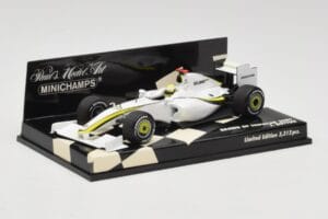 Brawn GP Mercedes BGP001 #22 J. Button Showcar 2009 Minichamps 1:43 400090092 Metalli — kuva 2 / 5