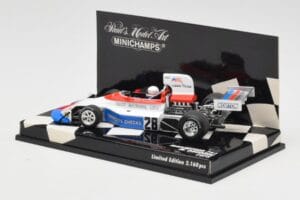 March Ford 751 #28 M. Donohue Race Car 1975 Minichamps 1:43 430750028 Metalli — kuva 3 / 5