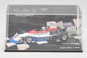 March Ford 751 #28 M. Donohue Race Car 1975 Minichamps 1:43 430750028 Metalli — kuva 5 / 5
