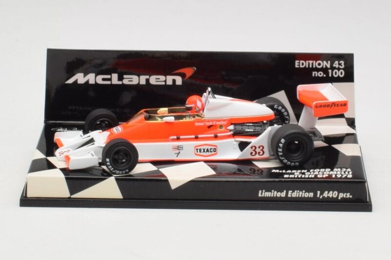 McLaren Ford M26 B. Giacomelli British GP 1978 Minichamps 1:43 530784333 Metalli