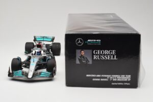 Mercedes AMG W13 E Performance Petronas #63 G. Russell Brazilian GP 1st Win 2022 Minichamps 1:18 110222163 Hartsi — kuva 6 / 7