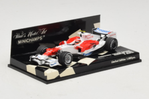 Toyota T. Glock Panasonic Toyota Racing Showcar F1 2008 Minichamps 1:43 400080082 Metalli — kuva 2 / 5