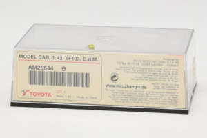 Toyota TF103 #21 C. da Matta Panasonic Toyota Racing F1 2003 Minichamps 1:43 AM26644B Metalli — kuva 5 / 5