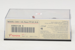 Toyota TF107 #11 R. Schumacher Panasonic Toyota Racing F1 2007 Minichamps 1:43 AM601286 Metalli — kuva 5 / 5