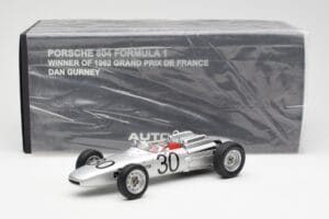 Porsche 804 #30 D. Gurney French Grand Prix 1962 AUTOart 1:18 86271 Metalli — kuva 6 / 6