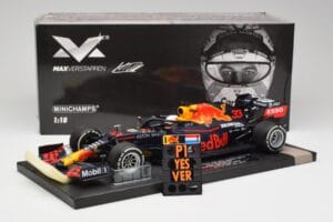 Red Bull RB16 #33 M. Verstappen Abu Dhabi GP Winner 2020 Minichamps 1:18 113201733 Metalli — kuva 6 / 6