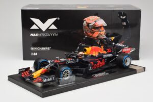 Red Bull RB16B #33 M. Verstappen Belgian GP 2021 Winner Minichamps 1:18 113211333 Hartsi — kuva 6 / 7