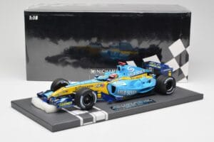 Renault F1 Team R25 #5 F. Alonso 3rd Place Brazil GP 2005 World Champion Minichamps 1:18 117051705 Metalli — kuva 7 / 7
