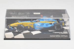 Renault R25 F. Alonso F1 World Champion Showcar 2005 Minichamps 1:43 400050075 Metalli — kuva 4 / 5