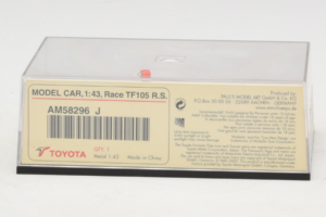 Toyota TF105 #17 R. Schumacher Panasonic Toyota Racing F1 2005 Minichamps 1:43 AM58296 Metalli — kuva 5 / 5