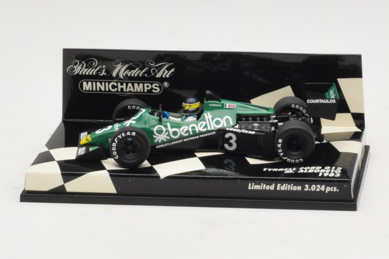 Tyrrell 012 Ford #3 M. Alboreto F1 1983 Minichamps 1:43 400830003 Metalli