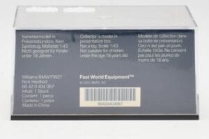 Williams FW27 BMW #16 N. Heidfeld F1 2005 Minichamps 1:43 80420404067 Metalli — kuva 4 / 5