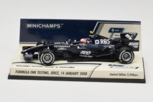 Williams Toyota FW29B K. Nakajima Jerez Test 14 Tammikuuta 2008 Minichamps 1:43 400080108 Metalli