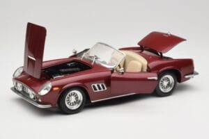 Ferrari 250 GT California Spider LWB Tummanpunainen Hot Wheels 1:18 25727 Metalli — kuva 2 / 8