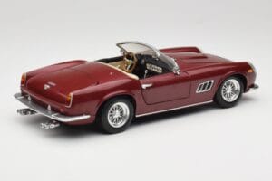 Ferrari 250 GT California Spider LWB Tummanpunainen Hot Wheels 1:18 25727 Metalli — kuva 3 / 8