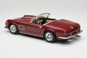Ferrari 250 GT California Spider LWB Tummanpunainen Hot Wheels 1:18 25727 Metalli — kuva 7 / 8