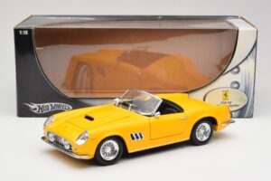 Ferrari 250 GT California Spider Keltainen Hot Wheels 1:18 23905 Metalli — kuva 8 / 8