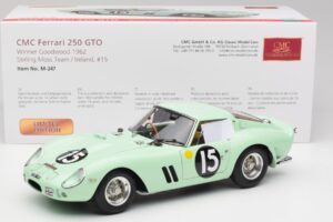 Ferrari 250 GTO #15 S. Moss / G. Hill Goodwood 1962 CMC 1:18 M-247 Metalli — kuva 6 / 6