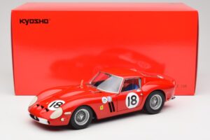 Ferrari 250 GTO #18 P. Rodriguez Daytona Continental 3 Hours Winner 1963 Kyosho 1:18 08438F Metalli — kuva 8 / 8