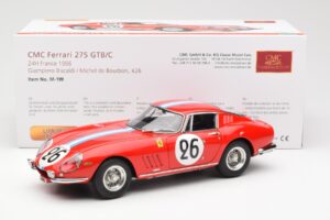 Ferrari 275 GTB Competizione #26 G. Biscaldi / A. de Bourbon Team Hugus 24 Hours of Le Mans 1966 CMC 1:18 M-199 Metalli — kuva 6 / 6