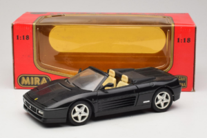 Ferrari 348 Spider Musta Hopeavanteilla Mira 1:18 6918 Metalli — kuva 8 / 8