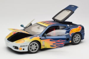 Ferrari 360 Modena Challenge #5 Hot Wheels Purple Fire Livery 1999 Bburago 1:18 29619 Metalli — kuva 2 / 8
