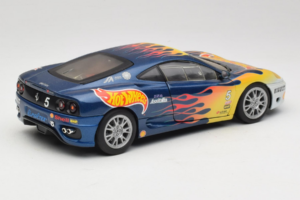 Ferrari 360 Modena Challenge #5 Hot Wheels Purple Fire Livery 1999 Bburago 1:18 29619 Metalli — kuva 3 / 8
